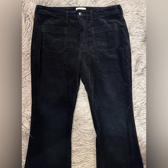 PILCRO Anthropologie The Icon Black Flare Corduroy Pant Jean size 30 - Picture 5 of 6